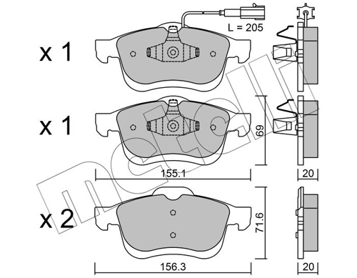 Placute frana METELLI 22-0824-0