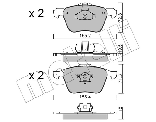Placute frana METELLI 22-0833-0