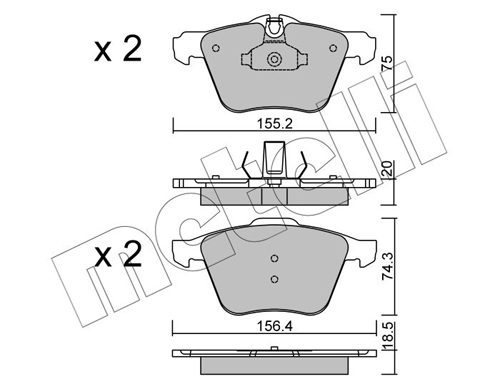 Placute frana METELLI 22-0835-0