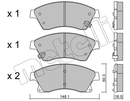 Placute frana METELLI 22-0838-0