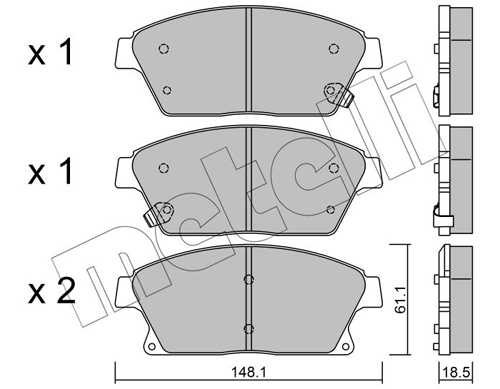Placute frana METELLI 22-0839-0
