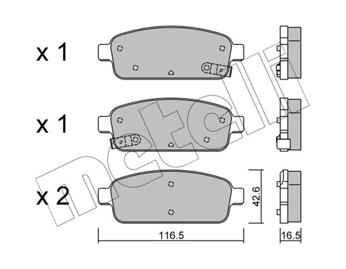 Placute frana METELLI 22-0840-0