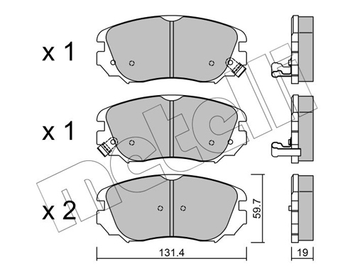Placute frana METELLI 22-0841-0