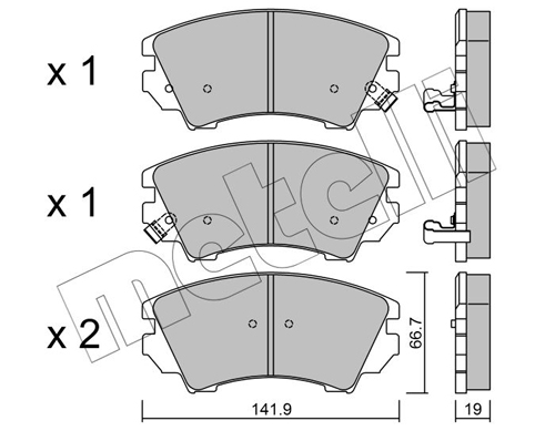 Placute frana METELLI 22-0842-0
