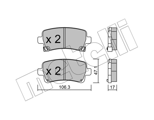 Placute frana METELLI 22-0844-0