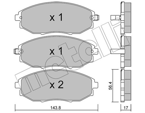 Placute frana METELLI 22-0845-0