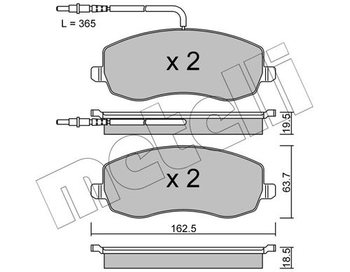 Placute frana METELLI 22-0847-0