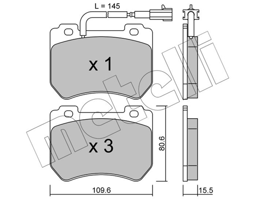 Placute frana METELLI 22-0848-0