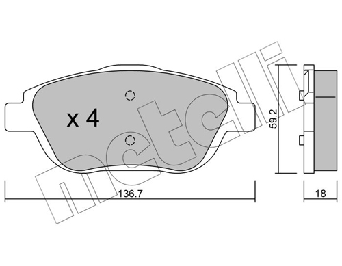 Placute frana METELLI 22-0852-0