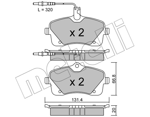 Placute frana METELLI 22-0853-0