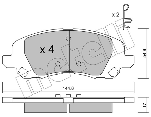 Placute frana METELLI 22-0861-0