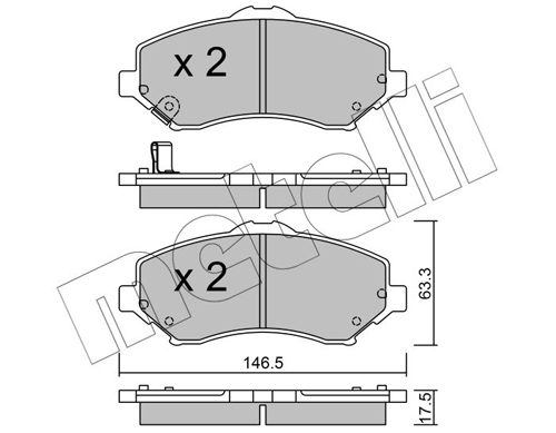 Placute frana METELLI 22-0862-0