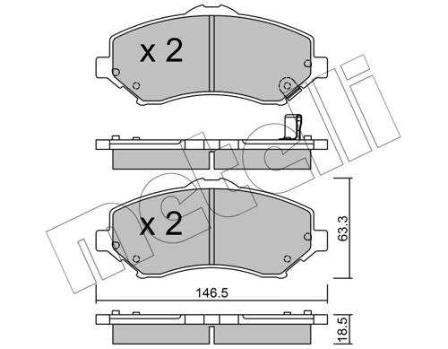Placute frana METELLI 22-0862-1