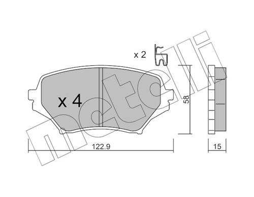 Placute frana METELLI 22-0870-0