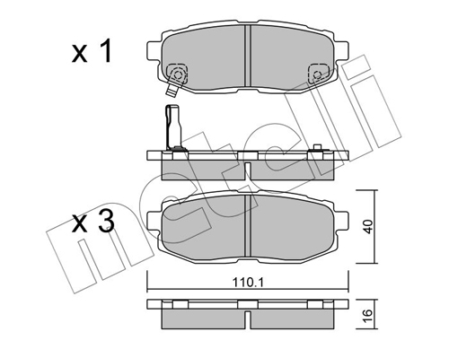 Placute frana METELLI 22-0875-0