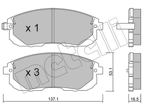 Placute frana METELLI 22-0876-0