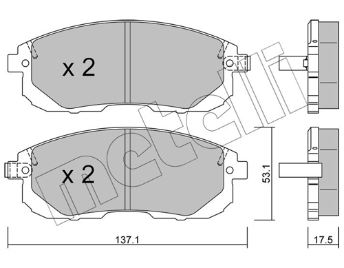 Placute frana METELLI 22-0876-1
