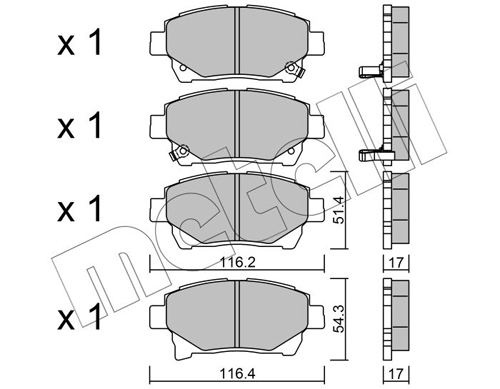 Placute frana METELLI 22-0877-0