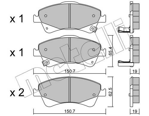 Placute frana METELLI 22-0878-0