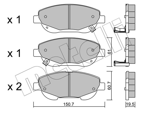 Placute frana METELLI 22-0879-0