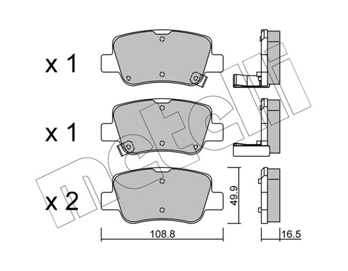 Placute frana METELLI 22-0881-0