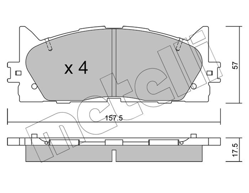 Placute frana METELLI 22-0882-0