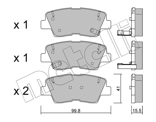 Placute frana METELLI 22-0886-0