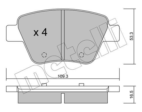 Placute frana METELLI 22-0889-0