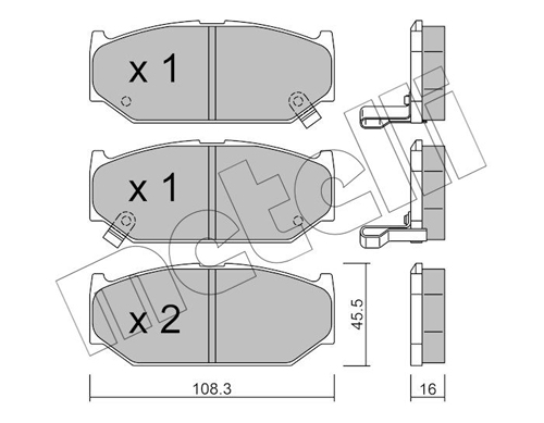 Placute frana METELLI 22-0897-0