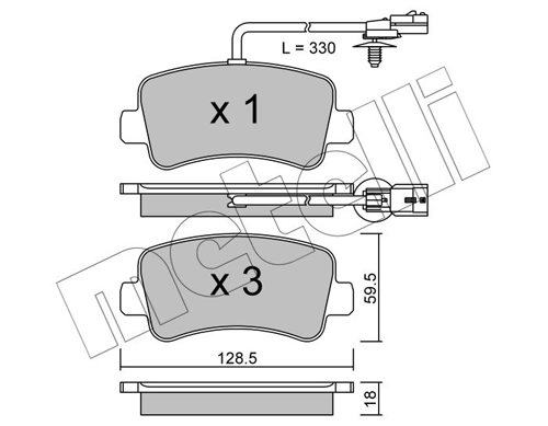 Placute frana METELLI 22-0899-0
