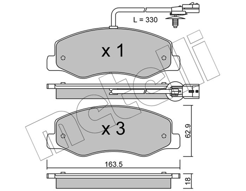 Placute frana METELLI 22-0900-0