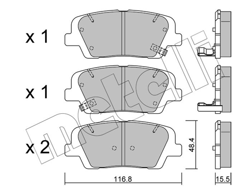 Placute frana METELLI 22-0901-0