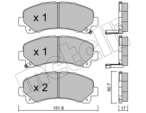 Placute frana METELLI 22-0902-0