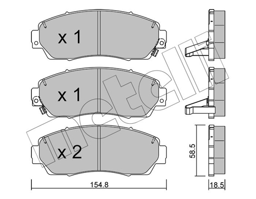 Placute frana METELLI 22-0903-0
