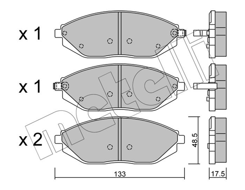 Placute frana METELLI 22-0908-0