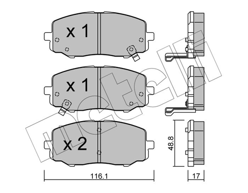 Placute frana METELLI 22-0912-0