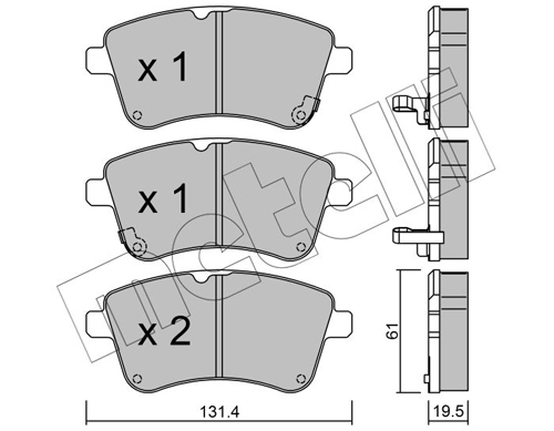 Placute frana METELLI 22-0913-0