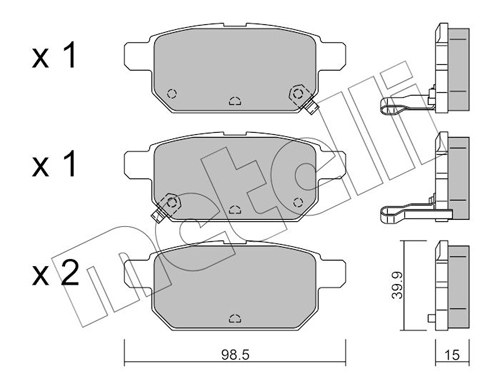 Placute frana METELLI 22-0915-0