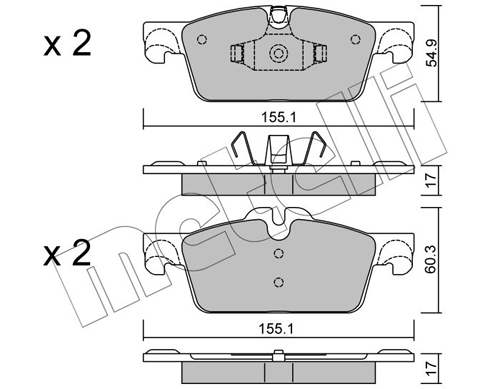 Placute frana METELLI 22-0916-0