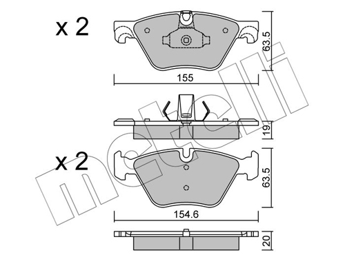 Placute frana METELLI 22-0917-0