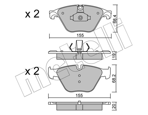 Placute frana METELLI 22-0918-0