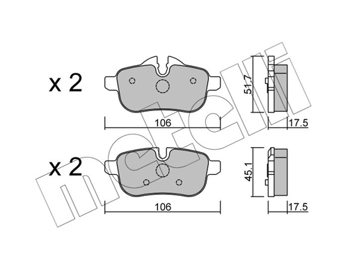 Placute frana METELLI 22-0919-0
