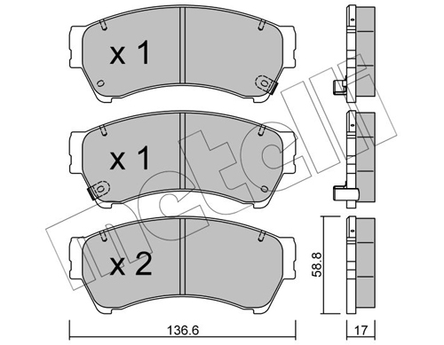 Placute frana METELLI 22-0924-0