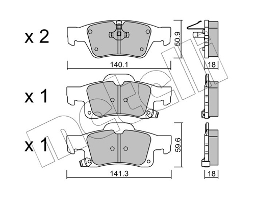 Placute frana METELLI 22-0928-0