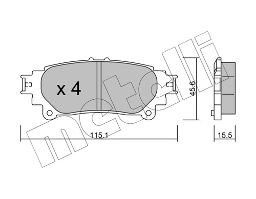 Placute frana METELLI 22-0939-0