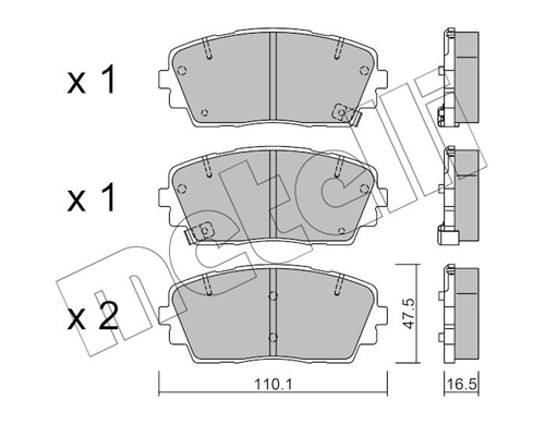 Placute frana METELLI 22-0941-0