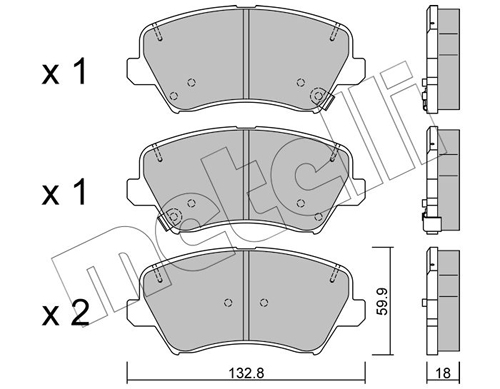Placute frana METELLI 22-0944-0