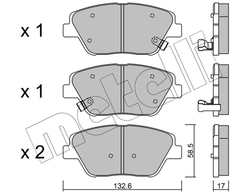 Placute frana METELLI 22-0945-0