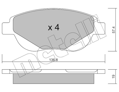 Placute frana METELLI 22-0948-0