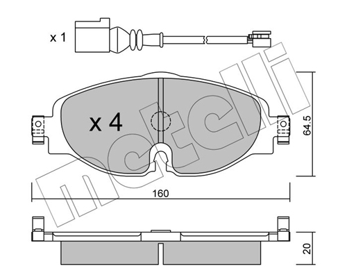 Placute frana METELLI 22-0950-0K